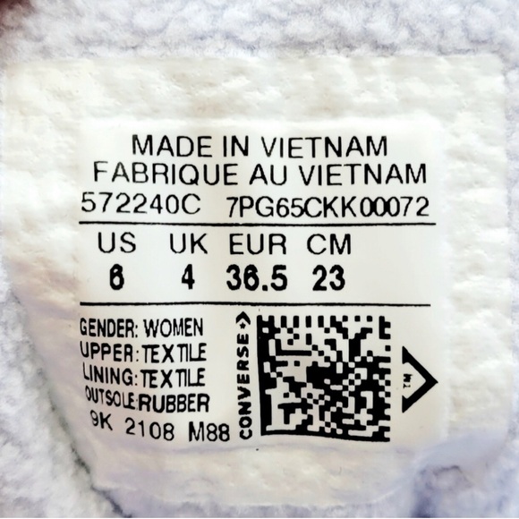 Converse CTAS Lift Hi Ghost Steel Egret Women's 6 - Picture 5 of 5